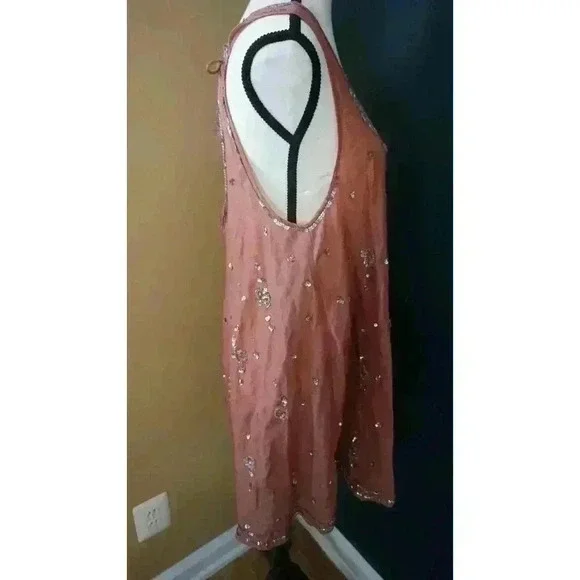 Free People Copper Starry Night Tunic – Sleeveless Boho Summer Top (M) - Picture 13 of 16